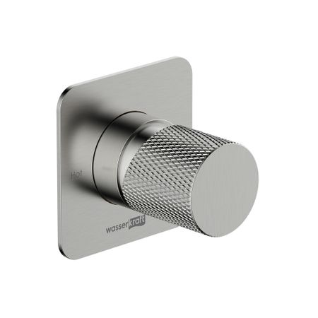 Смеситель для душа встраиваемый WasserKraft Tauber однорычажный с переключателем без лейки никель (6451)