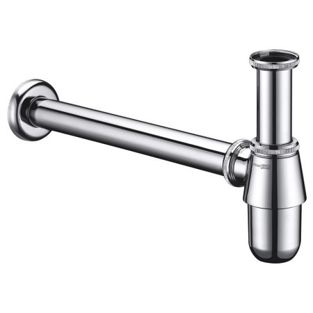 Сифон для раковины WasserKraft 1 1/4х32 мм без выпуска с соединением 32 мм хром (A071)