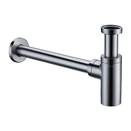 Сифон для раковины WasserKraft 1 1/4х32 мм без выпуска с соединением 32 мм никель (A093)