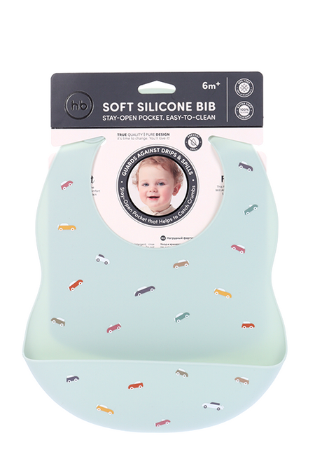 Фартук Happy Baby нагрудный силиконовый cars