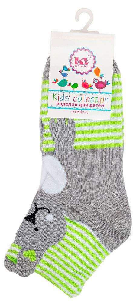 Носки детские Красная Ветка с 3D рисунком зеленые, р. 16-18