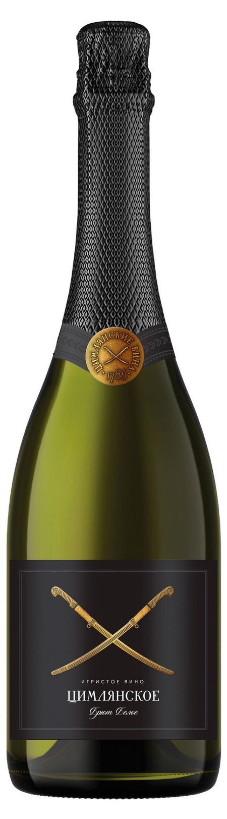 Игристое вино Цимлянское белое брют Россия, 0,75 л