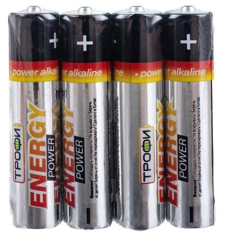 Батарейки Трофи LR03-4S Energy Power Alkaline, 4 шт