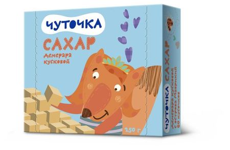 Сахар тростниковый Чуточка кусковой, 250 г