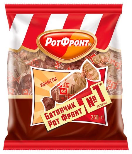 Конфеты Рот Фронт Батончики пралине и дробленые вафли, 250 г