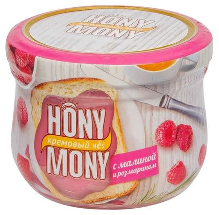 Мед Hony Mony Кремовый с малиной и розмарином, 250 г здоровый дух здоровое тело