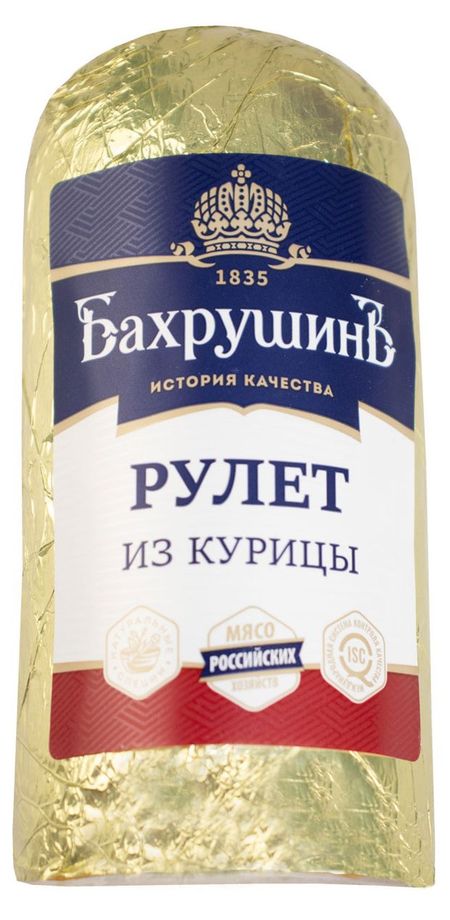 Рулет варено-копченый Бахрушинъ из курицы, 300 г