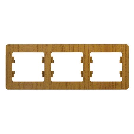 Рамка Systeme Electric Glossa трехместная дуб (GSL000503)