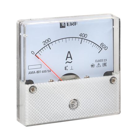 Амперметр аналоговый EKF PROxima AMA-801 80х80 мм IP20 600 А трансформаторное подключение на 5 модулей (ama-801-600) аналоговый амперметр aideepen 0 10 20 30 50а