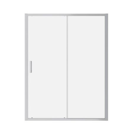 Душевая дверь Ulitka Safari стекло прозрачное 150х195 см профиль хром 6 мм раздвижная (74104195)