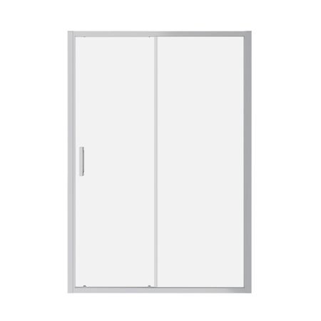 Душевая дверь Ulitka Safari стекло прозрачное 120х195 см профиль хром 6 мм раздвижная (74104192)