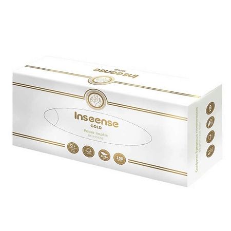 Салфетки для рук INSEENSE Салфетки бумажные белые 2 слоя