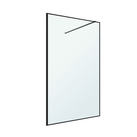 Душевая перегородка Ulitka Prisma черная 120x195 см стекло прозрачное 6 мм (74104103)