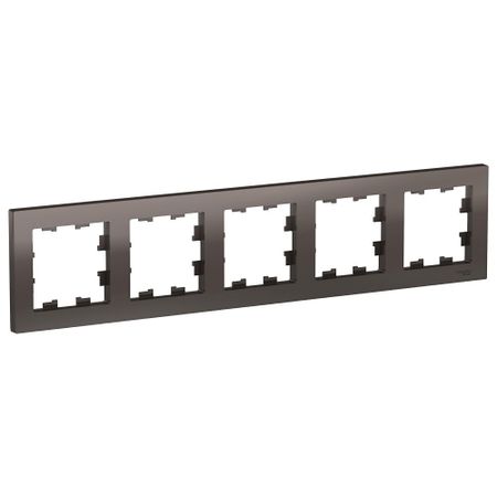 Рамка Systeme Electric AtlasDesign пятиместная мокко (ATN000605)