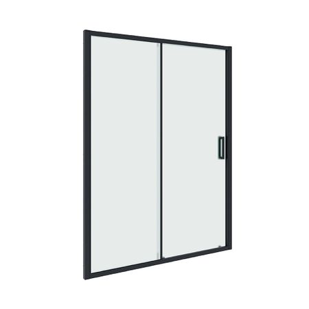 Душевая дверь Ulitka Safari стекло матовое 150х195 см профиль черный 6 мм раздвижная (74104149)