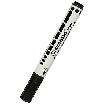 Маркер для досок Stabilo, Plan, черный 2,5-3,5 мм