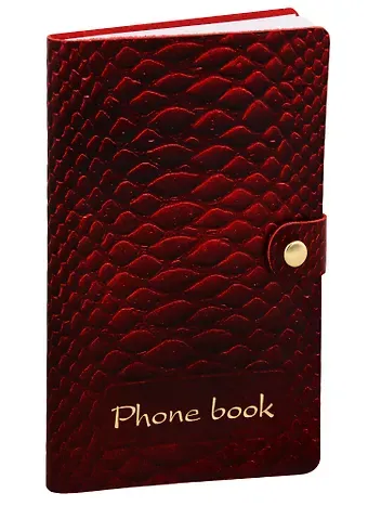 Алфавитная книга на кнопке А6+, 60 листов, вишня