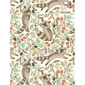 Записная книжка, Эксмо А6 (110*145) 48л. Книги для записей Веселые еноты (детская) твердая обложка с поролоном