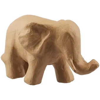 Фигурка из папье-маше объемная Слоник хобот вниз 12*23*14см (SA719)