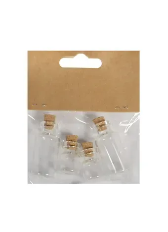 Набор стеклянных бутылочек (18х44 мм/2 шт+16х22мм/2 шт) (1400022) (упаковка)