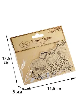 Декор элементы для скрапбукинга, крафт,12шт (D26000620A)