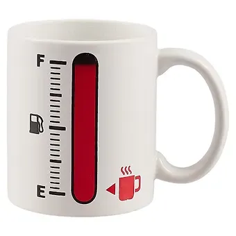 Кружкка-хамелеон белая Топливо(керамика)(330 мл)