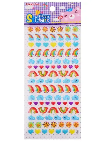Наклейки зефирные Радуга микс CC-043-024