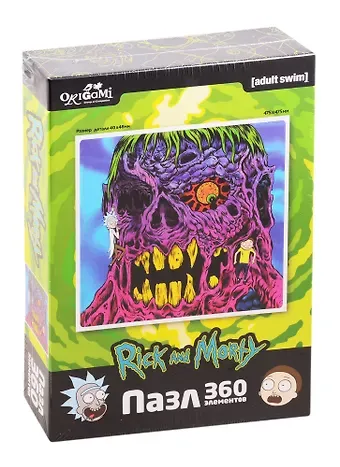Пазл Рик и Морти. Чудовище.ORIGAMI/Оригами 360эл 05350