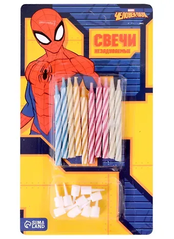 Набор свечей для торта Человек-паук Spider-man (10 шт) (5108383)