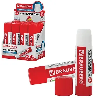 Клей-карандаш 25г BRAUBERG