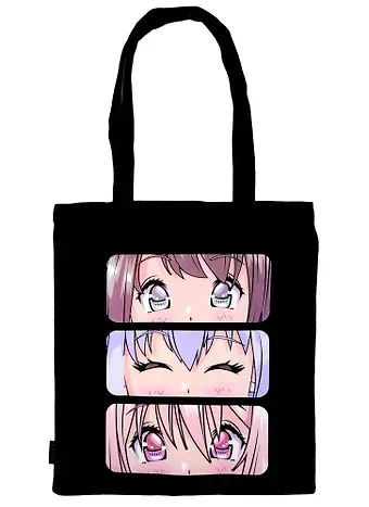 Сумка-шоппер Аниме Лица 3 кадра (Седзё) (цветная) (текстиль) (40х32)