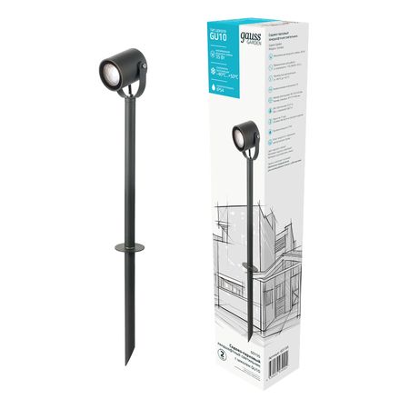 Светильник садово-парковый Gauss Sonata ландшафтный грунтовой, 1xGU10, 90x70x470mm