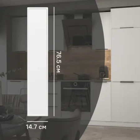 Фасад для кухонного шкафа Инта 14.7x76.5 см Delinia ID МДФ цвет белый huano микропереключатель для мыши синяя оболочка белая точка 20 млн циклов