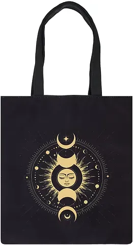 Сумка-шоппер на молнии Карты Таро Фазы луны (38х35) (текстиль, флис) Bookvalno