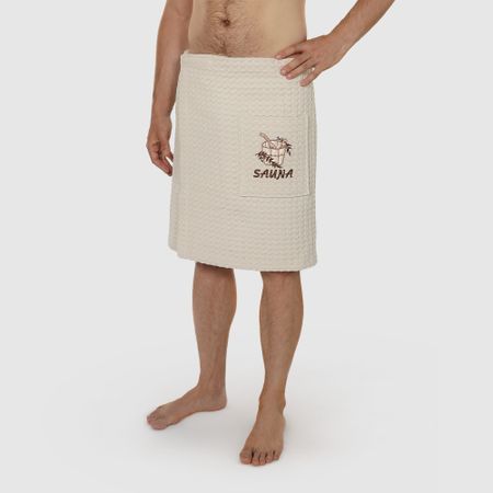 Килт мужской вафельный Asil Sauna brown 55х160 см