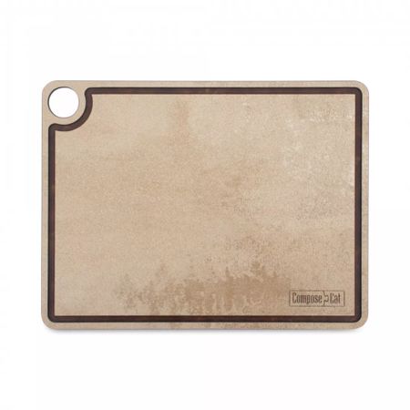 Доска ComposeEat Fashion разделочная c желобом, бежевая 32х24 см