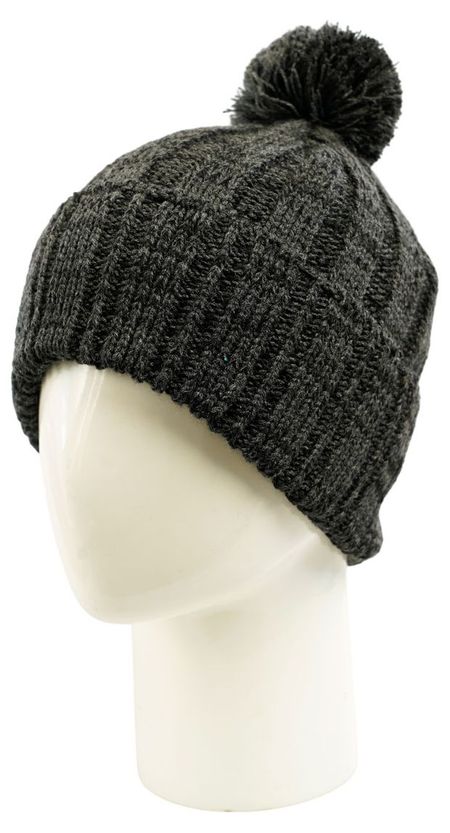 Шапка мужская Fishka графит, р. 56-58