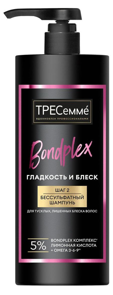 Шампунь для волос ТРЕСемм Гладкость и блеск бессульфатный, 1 л