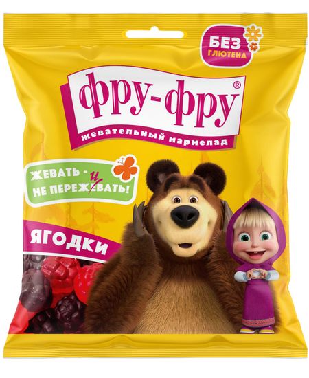ФРУ-ФРУ Маша и медведь Ягодки, 80 гр, мармелад жевательный маша царева ненавижу хочу или кое что о мачо