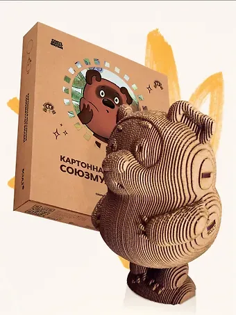 Конструктор из картона Декоративный бюст - 3D пазл Винни-Пух