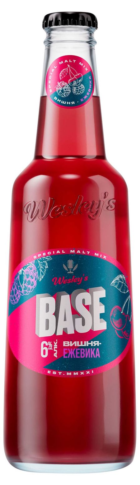 Пивной напиток Wesley's Base со вкусом вишни и ежевики, 400 мл