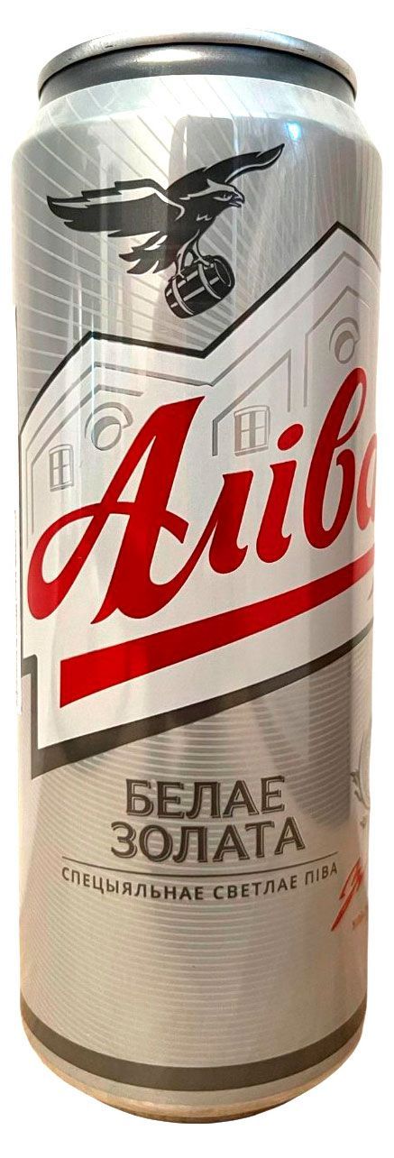 Пиво Аливария Белое Золото светлое нефильтрованное, 450 мл