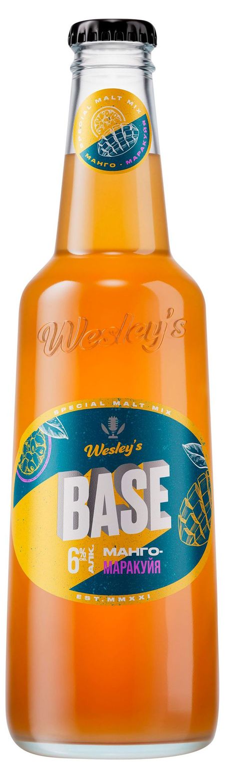 Пивной напиток Wesley's Base со вкусом манго и маракуйи, 400 мл