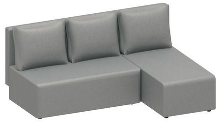 Диван Неаполь угловой Ягуар 07 серый, 1400х800х1950 мм