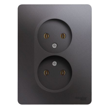 Розетка Systeme Electric Glossa встраиваемая графит (GSL001320)