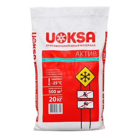 Реагент противогололедный Uoksa Актив -25 °С 20 кг с биофильной добавкой леонид романович мытько диагностика автомобильных дорог лабораторный практикум учебное пособие