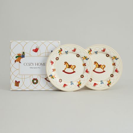 Набор тарелок Игрушки/Toys рождественские эльфы игрушки