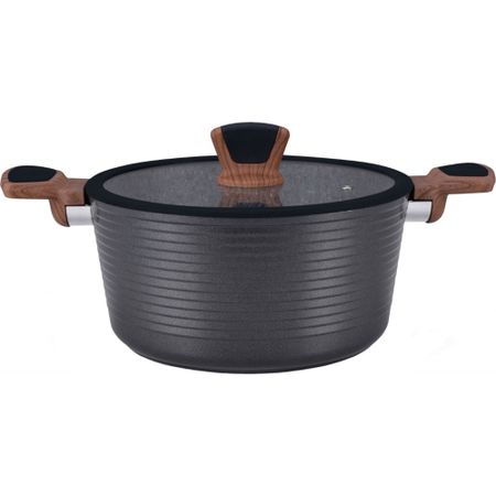 Кастрюля Fissman Diamond Grey 7,1 л