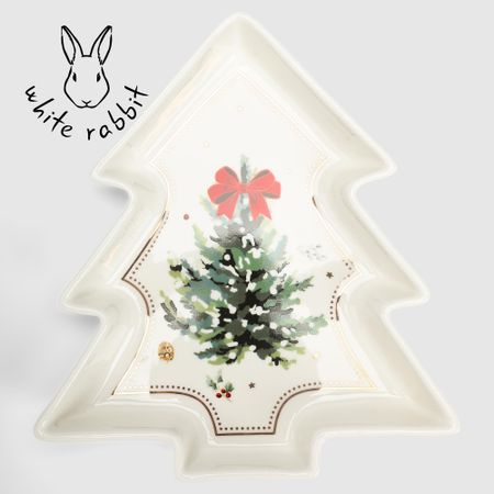 Блюдо White rabbit ny deer ёлка 23х20,5 см