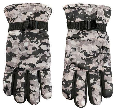 Перчатки мужские Fishka черные с рисунком, р. 12